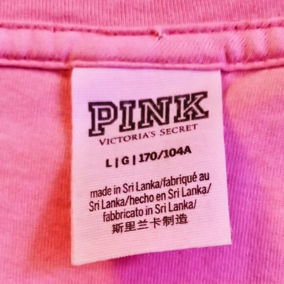 NWOT Victoria's Secret Women's Pink Short Sleeve Atomic Pink/Pink Fire Tee - Picture 2 of 8